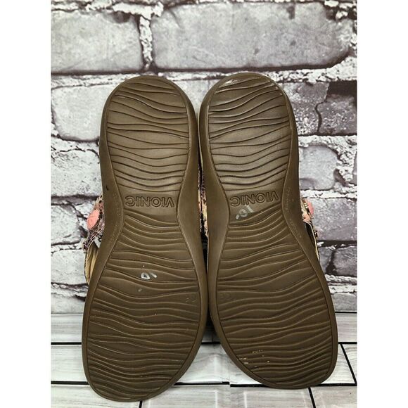 Vionic Eve 2 Jewel Pink Leather Snake Orthoheel Sandals Women's Sz 9M US/40EU - Picture 13 of 16